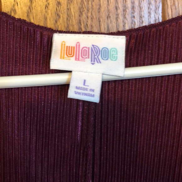 LuLaRoe Elegant Metallic Plum/Silver Cover-Up NWOT - Picture 2 of 6